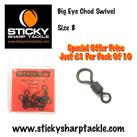 Big Eye Chod/Heli Swivels Size 8