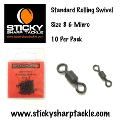 Standard Rolling Swivels Size 8 & Micro