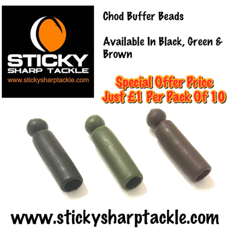 Chod/Heli Buffer Bead - Silt Black, Green & Brown