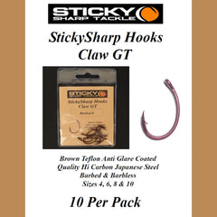StickySharp Claw GT Hooks Brown Teflon Coating