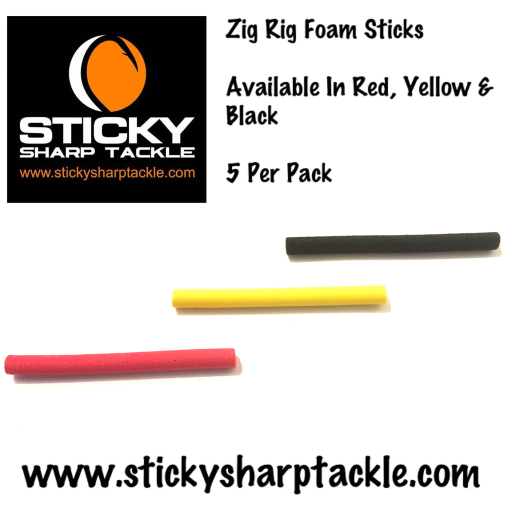 Zig Rig Foam Sticks - Black, Red & Yellow