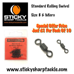 Standard Rolling Swivels Size 8 & Micro