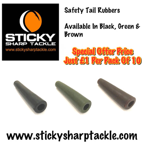Safety Tail Rubber Packs - Silt Black, Green & Brown