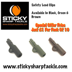 Safety Lead Clip Packs - Silt Black, Green & Brown