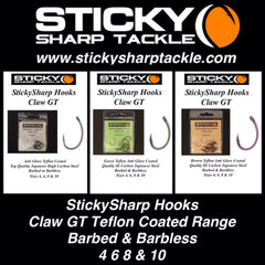 StickySharp Claw GT Hooks Teflon Coating