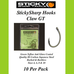 StickySharp Claw GT Hooks Green Teflon Coating